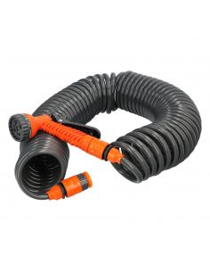 Manguera Extensible Autoenroscable Espiral 15 Metros Con Pistola y Conectores