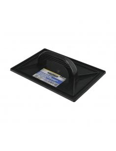 Talocha Plastico 27x18 cm. Mango Redondo Negro Con Alveolos