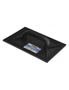 Talocha Plastico 34x23 cm. Mango Redondo Negro Con Alveolos