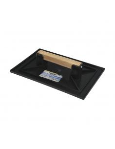 Talocha Plastico 27x18 cm. Mango Madera Negra Con Alveolos