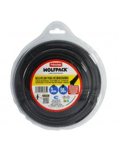 Hilo Nylon Desbrozadoras Cuadrado Dentado Profesional Ø 3,0 mm. Rollo 50 metros. Hilo Nylon Corte Desbrozadores Hierba,