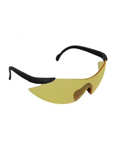Gafas Proteccion En166 Patillas Ajustables Lentes Ambar, Puente Engomado, Homologadas EN166