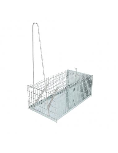 Trampa Ratas Jaula Metal Completa 30 x 17 x 11 cm.