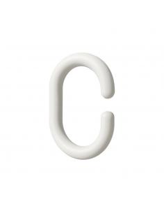 Anillas Para Cortinas de Ducha Oval. Anilla Baño Oval 18 mm. Blanca (Bolsa 100 Unidades)