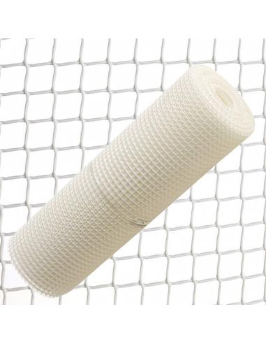 Malla Cuadrada Plastico 0,5 cm. x 1 metro. Blanca Rollo 25 metros
