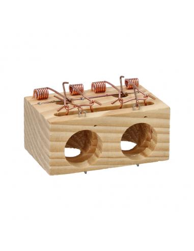 Trampa De Madera Para Ratones 2 Agujeros Ø 28 mm.