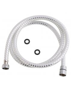 Flexo Ducha PVC Blanco/Plata 2,00 metros - Imagen 1