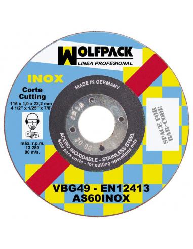 Disco Corte Abrasivo Inoxidable 115x1,0x22,2 mm. - Imagen 1