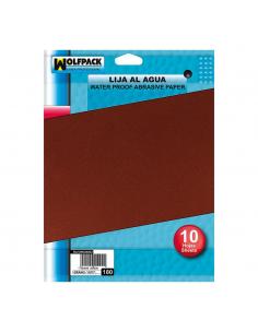 Lija Agua Grano 400 (Pack 10 Pliegos) - Imagen 1