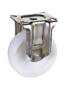 Rueda Industrial Nylon Placa Fija   80 mm. - Imagen 1
