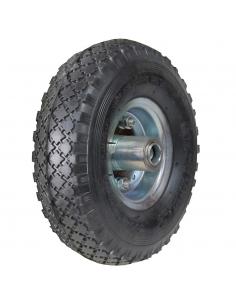Rueda Carretilla Sacos Neumática Llanta Galvanizada Eje Descentrado Ø 20 mm. - Imagen 1