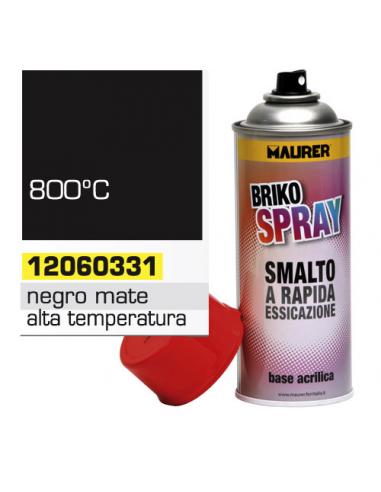 Spray Pintura Resistente Altas Temperaturas Negro Mate 400 ml. - Imagen 1