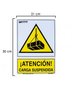Cartel Peligro Carga Suspendida 30x21 cm. - Imagen 1