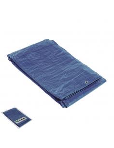 Lona Impermeable Azul Con Ojetes Metálicos 5 x 8 Metros (Aproximadamente) - Imagen 1