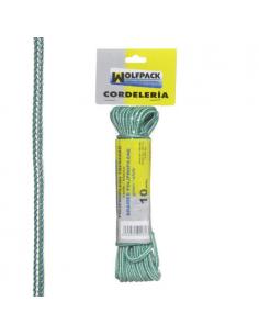 Cuerda Trenzada Polipropileno Blanca / Verde (Madeja 10 m.) - Imagen 1