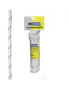 Cuerda Nylon Alta Tenacidad Blanca / Azul (Madeja 15 m.) - Imagen 1