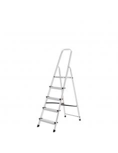Oryx Escalera Aluminio 5 Peldaños Plegable, Uso doméstico, Antideslizante, Ligera y Resistente - Imagen 1