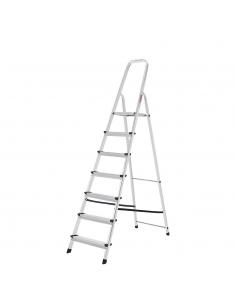 Oryx Escalera Aluminio 7 Peldaños Plegable, Uso doméstico, Antideslizante, Ligera y Resistente - Imagen 1