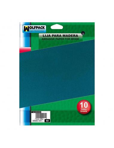Lija Madera Grano 150 (Pack 10 pliegos) - Imagen 1