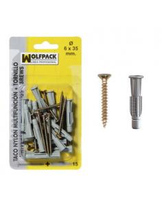 Taco Multiacción+Tornillo MU 10x60 mm. ( 5 Piezas) - Imagen 1