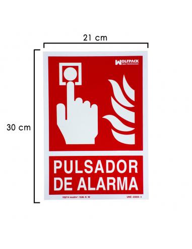 Cartel Pulsador Alarma 30x21 cm. - Imagen 1