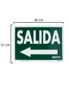 Cartel Salida A Izquierda 21x30 cm. - Imagen 1
