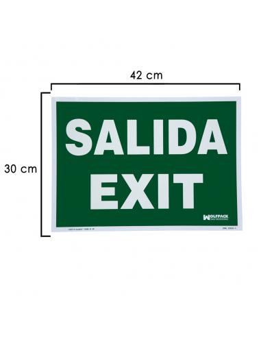Cartel Salida Exit 30x42 cm. - Imagen 1