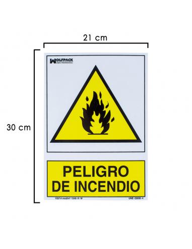 Cartel Peligro De Incendio 30x21 cm. - Imagen 1