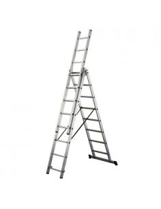 Escalera Aluminio Industrial 14+14+14   3x4 mt. - Imagen 1
