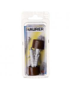 Tope Puerta Con Taco Nylon Marron  (Blister 2 Piezas) - Imagen 1