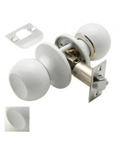 Pomo Puerta Wolfpack Sencillo Blanco Para Pasillo - Imagen 1