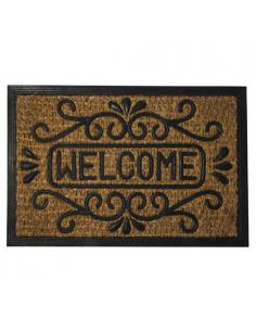 Felpudo Fibra Coco y Goma Welcome 40x60 cm. - Imagen 1