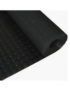 Suelo Goma Circulos 1,20x10 Metros 3 mm. de Grosor Color Negro - Imagen 1
