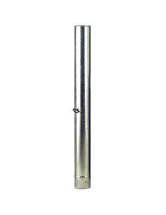 Wolfpack Tubo Estufa Acero Galvanizado Ø 120 mm, Ideal Estufas de Leña, Chimenea, Alta resistencia, Conducto Humos. Con Llave - 