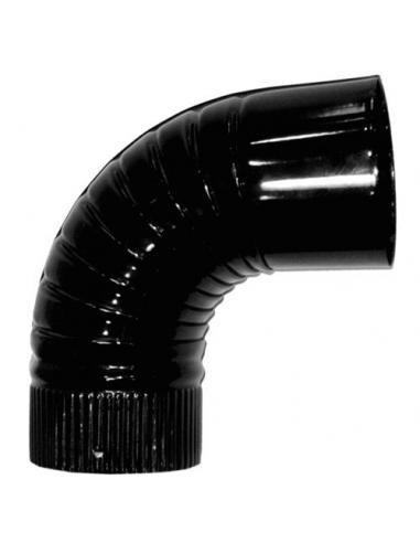 Codo Estufa Color Negro Vitrificado de 110 mm. 90°. - Imagen 1