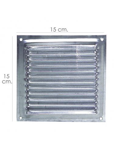 Rejilla Ventilación Atornillar  15x15 cm. Aluminio - Imagen 1