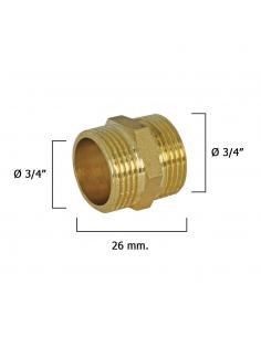 Machones Dobles Pulidos    3/4" - Imagen 1