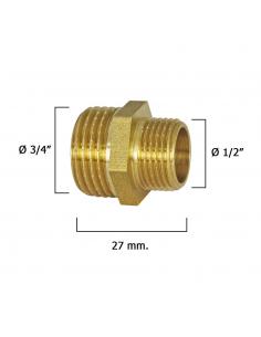 Machones Reductores Pulidos 3/4" A 1/2" - Imagen 1