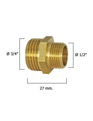 Machones Reductores Pulidos 3/4" A 1/2" - Imagen 1