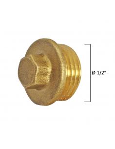 Tapon Ciego Macho Laton 1/2" - Imagen 1