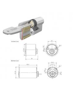 Cilindro Tesa Seguridad T6TS 40 Leva Corta Cilindro Redondo - Imagen 1
