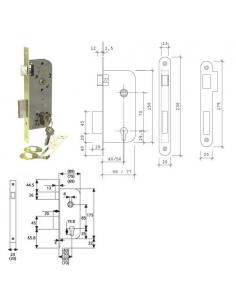 Cerradura Tesa 2030-hl/60 - Imagen 1