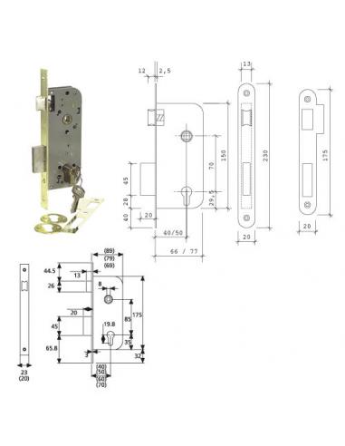 Cerradura Tesa 2030-hl/50 - Imagen 1