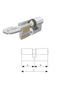 Cilindro Tesa Seguridad T60 /35x35 Niquelado Leva Corta - Imagen 1