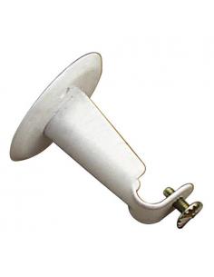 Soporte Barra 12 mm.Ø Blanco Frontal Redondo - Imagen 1