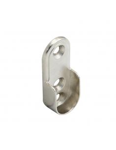 Soporte Lateral Barra Oval Niquel 15x22 mm. - Imagen 1