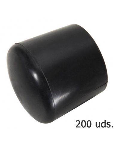 Contera Plastico Redonda Exterior Negra  8 mm. Bolsa 200 Unidades - Imagen 1