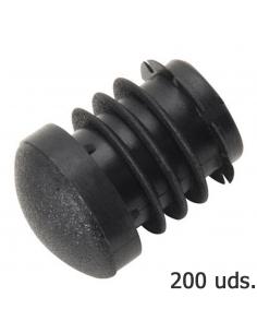 Contera Plastico Redonda Interior Negra Para Tubo Exterior Ø 18 mm. Bolsa 200 Unidades - Imagen 1