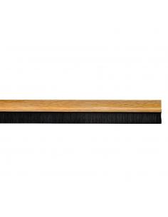 Burlete Puerta Pvc Roble Con Cepillo 1 Metro - Imagen 1
