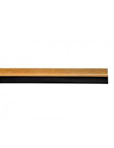 Burlete Puerta Pvc Roble Con Goma 1 Metro - Imagen 1